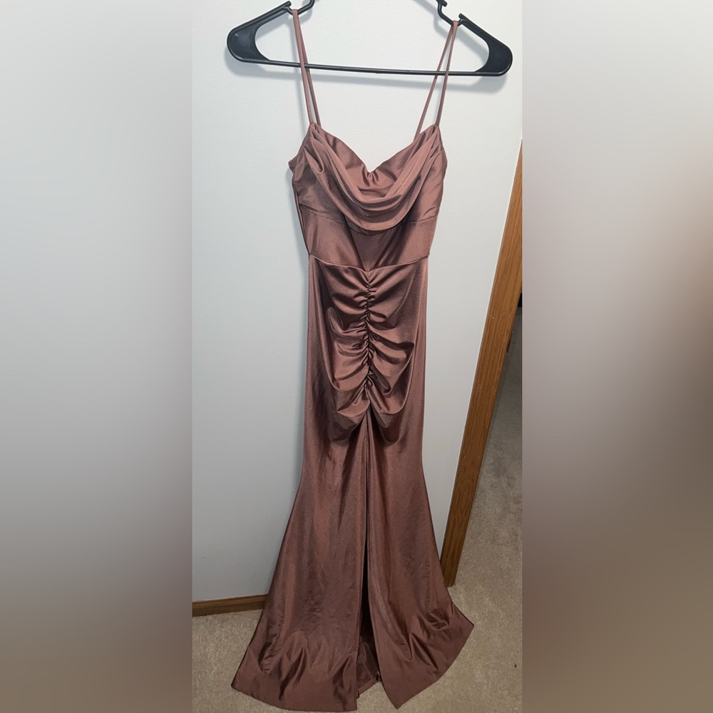 Windsor pink Champaign ball dress.